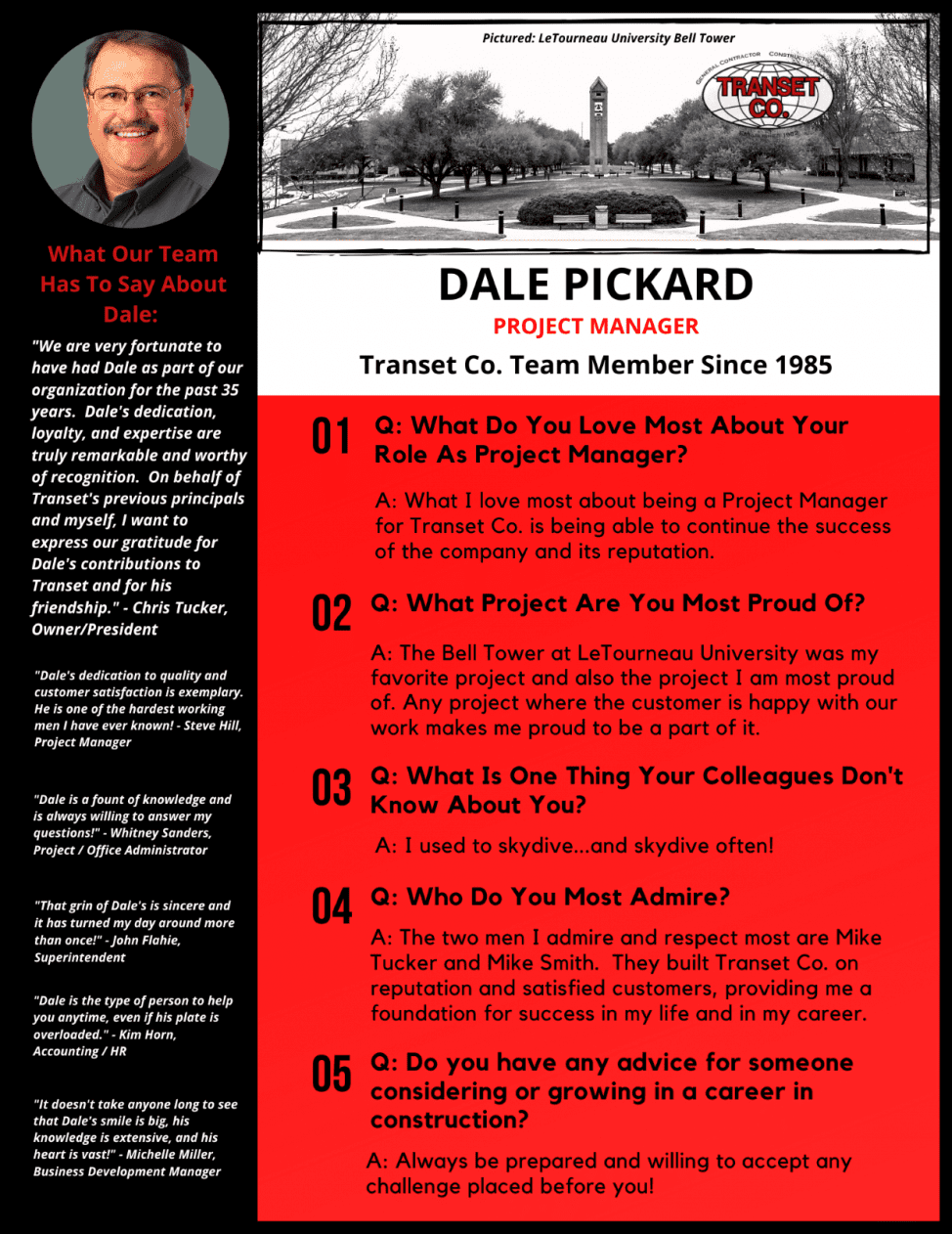 Dale Pickard employee spotlight